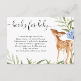 Carte D'accompagnement Demande de livre de cerfs garçon baby shower inser