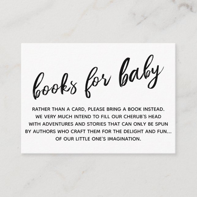 Carte D'accompagnement Demande de livre d'écriture simple et moderne (Devant)