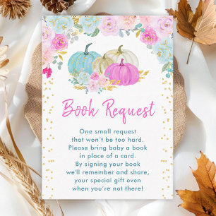 Carte D'accompagnement Demande de livre Floral Pastel Citrouilles