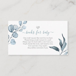 Carte D'accompagnement Demande de livre PixDezines, Eucalyptus Bleu Pouss