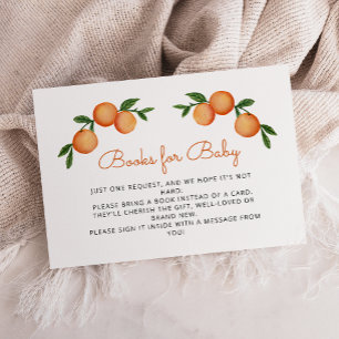 Carte D'accompagnement Demande de livre pour Baby Shower Citrus Cutie