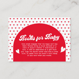 Carte D'accompagnement Demande de livre pour Baby Shower de la Saint-Vale