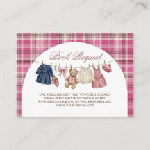 Demande de livre pour Baby Shower Ourson Rose Éten