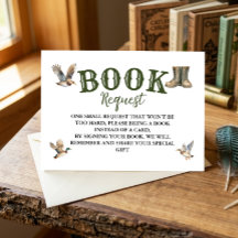 Demande de livre pour Baby Shower pour garçon chas