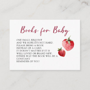 Carte D'accompagnement Demande de livre pour Baby Shower sur le thème des