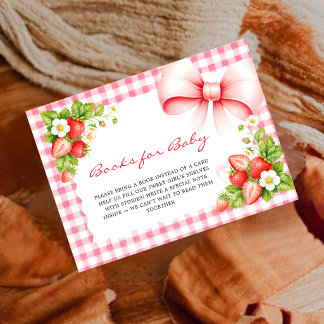 Carte D'accompagnement Demande de livre pour Baby Shower sur le thème des