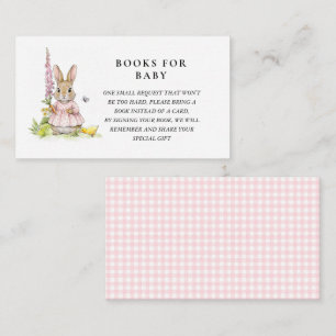 Carte D'accompagnement Demande de livre pour Baby shower sur une fille la