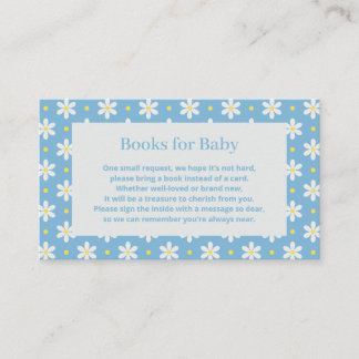 Carte D'accompagnement Demande de livre pour la baby shower de Daisy