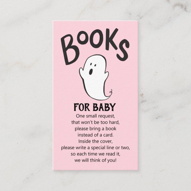 Carte D'accompagnement Demande de livre pour une Baby Shower pour un peti (Devant)