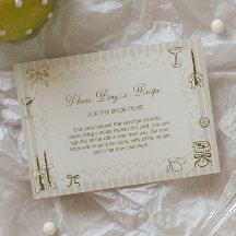 Demande de recette de douche de mariée à la dentel