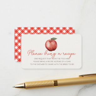 Carte D'accompagnement Demande de recette de douche de mariée aux pommes