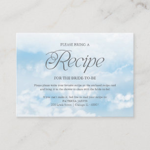 Carte D'accompagnement Demande de recette de douche de mariée moderne sur