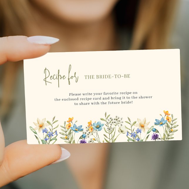 Carte D'accompagnement Demande de recette de douche fleur sauvage (Créateur téléchargé)