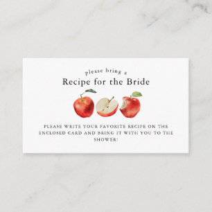 Carte D'accompagnement Demande de recette de douche nuptiale aux pommes r