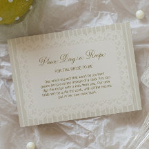 Demande de recette de douche nuptiale White Laced