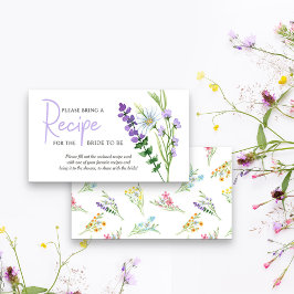 Carte D'accompagnement Demande de recette de Fête des mariées de prairie