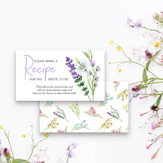 Carte D'accompagnement Demande de recette de Fête des mariées de prairie  (Créateur téléchargé)