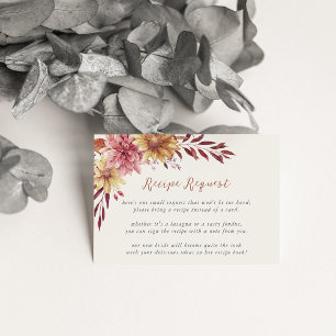 Carte D'accompagnement Demande de recette de Fête des mariées Fleur sauva