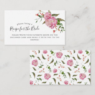 Carte D'accompagnement Demande de recette de Fête des mariées florale ros