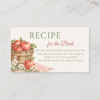 Carte D'accompagnement Demande de recette de fête prénuptiale Appley EVER