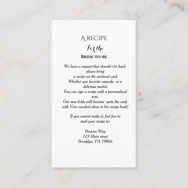 Carte D'accompagnement Demande de recette de fleurs sauvages pour une fêt (Devant)