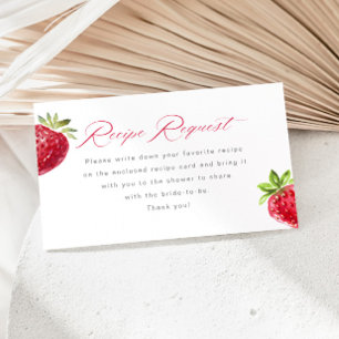 Carte D'accompagnement Demande de recette de fraise Berry in Love