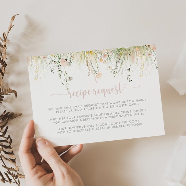 Carte D'accompagnement Demande de recette de mariage bohème avec verdure  (Créateur téléchargé)