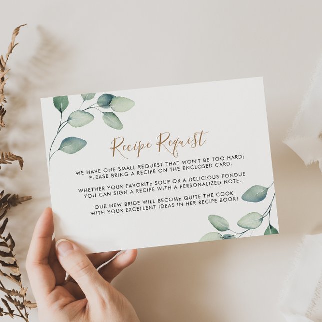 Carte D'accompagnement Demande de recette de mariage classique avec feuil (Créateur téléchargé)