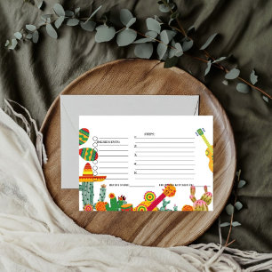 Carte D'accompagnement Demande de recette de taco mexicain pour la fête d