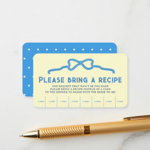 Carte D'accompagnement Demande de recette pour la douche de la mariée But