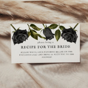 Carte D'accompagnement Demande de recette pour la douche de mariée gothiq