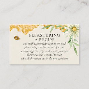 Carte D'accompagnement Demande de recette pour la douche de mariée She Fo