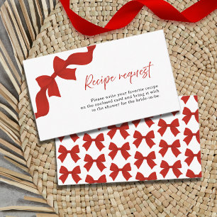 Carte D'accompagnement Demande de recette pour la fête prénuptiale de la