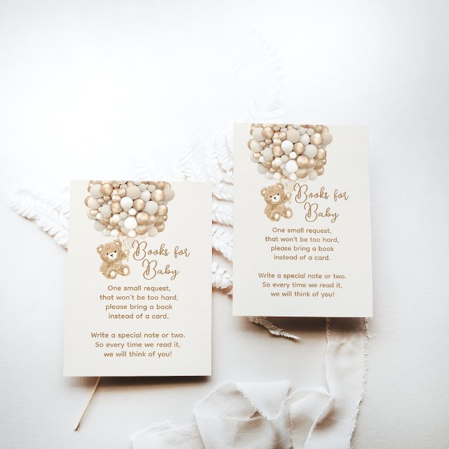 Carte D'accompagnement Demande de réservation Baby shower d'ours neutre p (Créateur téléchargé)