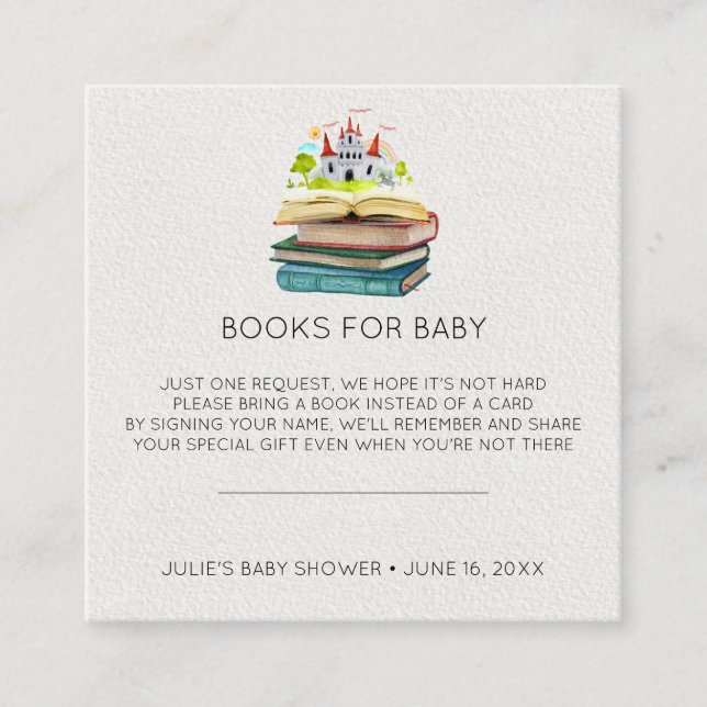 Carte D'accompagnement Demande de réservation | Baby shower Fairy Tales (Devant)
