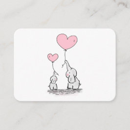 Carte D'accompagnement Demande de réservation Baby shower rose, éléphant