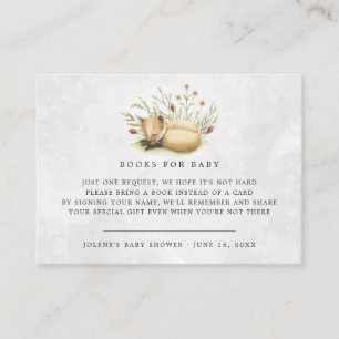 Carte D'accompagnement Demande de réservation   Baby shower Woodland Fore