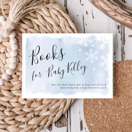 Carte D'accompagnement Demande de réservation Blue Snowflakes Livres pour