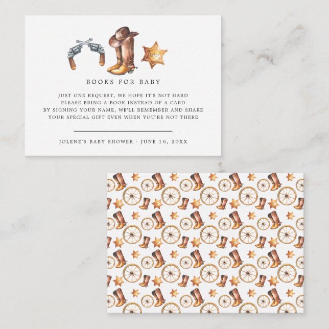 Carte D'accompagnement Demande de réservation | Cowboy (Devant / Derrière)