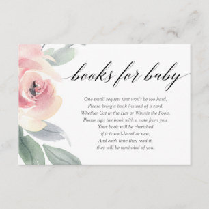 Carte D'accompagnement Demande de réservation de baby shower de fille ros
