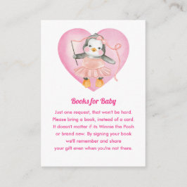 Carte D'accompagnement Demande de réservation de Baby shower de fille ros