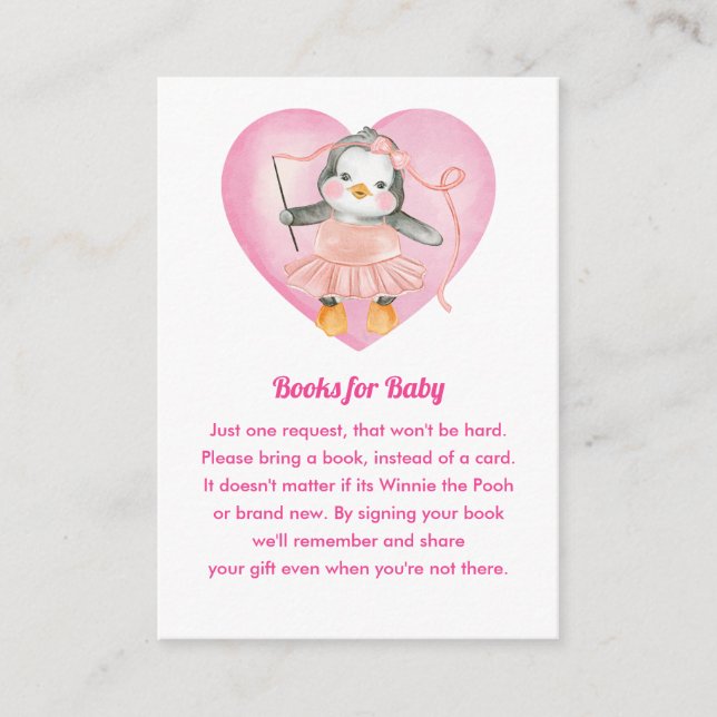 Carte D'accompagnement Demande de réservation de Baby shower de fille ros (Devant)
