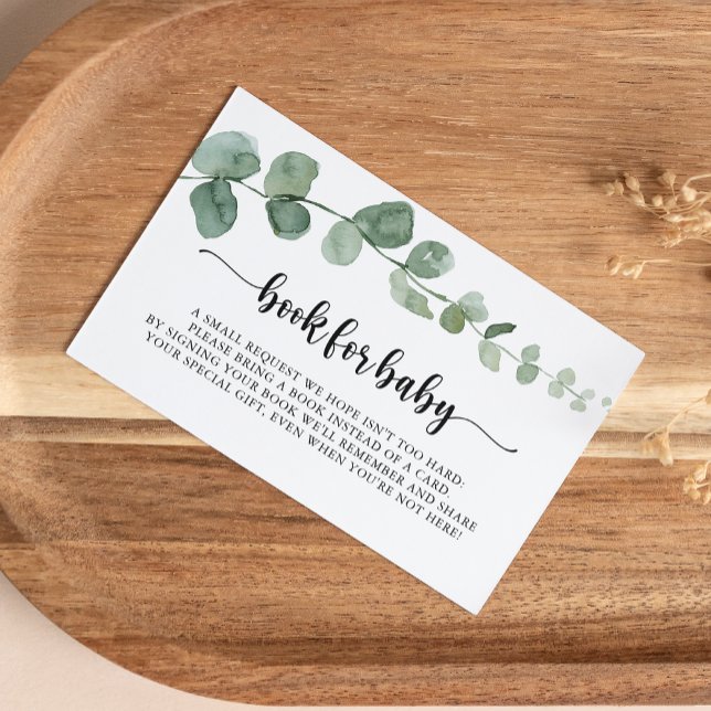 Carte D'accompagnement Demande de réservation de Baby shower Eucalyptus (Créateur téléchargé)