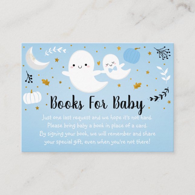 Carte D'accompagnement Demande de réservation de Baby shower Little Boo B (Devant)