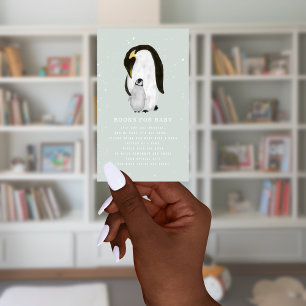 Carte D'accompagnement Demande de réservation de Baby shower Mama Penguin