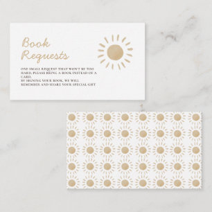 Carte D'accompagnement Demande de réservation de Baby shower Sun Jaune Aq