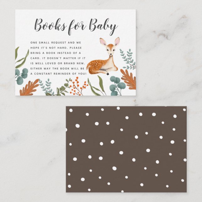 Carte D'accompagnement Demande de réservation de Baby showers de automne  (Devant / Derrière)