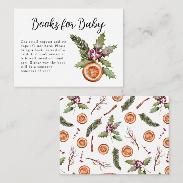 Carte D'accompagnement Demande de réservation de Baby showers d'hiver (Devant / Derrière)