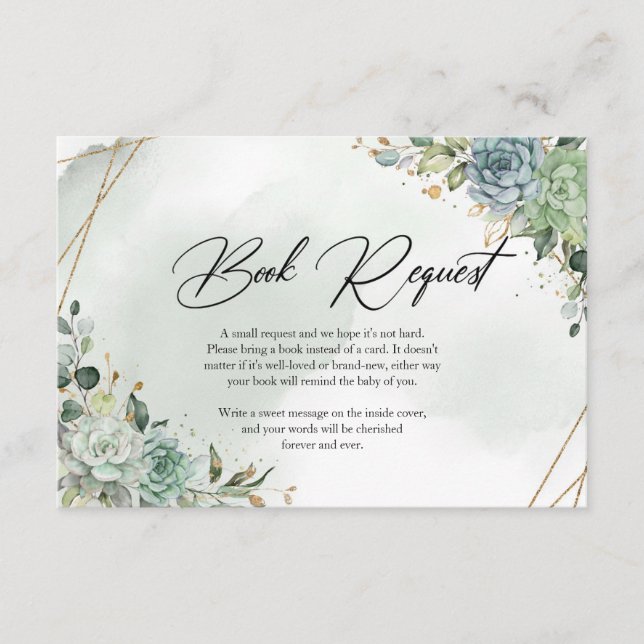 Carte D'accompagnement Demande de réservation d'eucalyptus vert printemps (Devant)