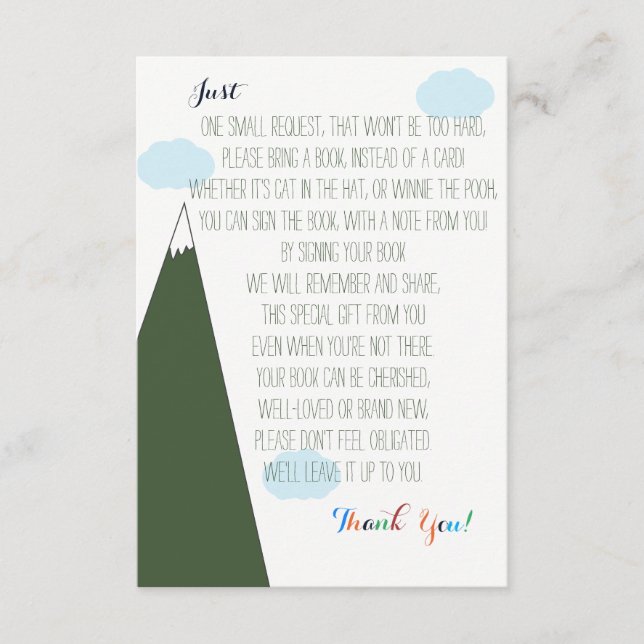 Carte D'accompagnement Demande de réservation | Laisser l'aventure commen (Devant)